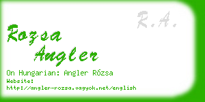 rozsa angler business card